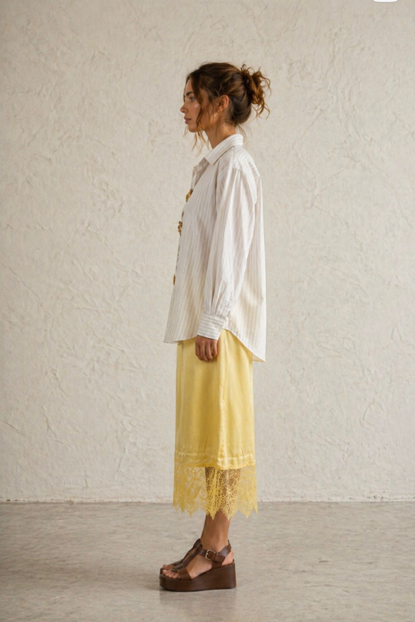 Victoire Jewel-Button Blouse