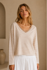 Nava Striped V-Neck Top