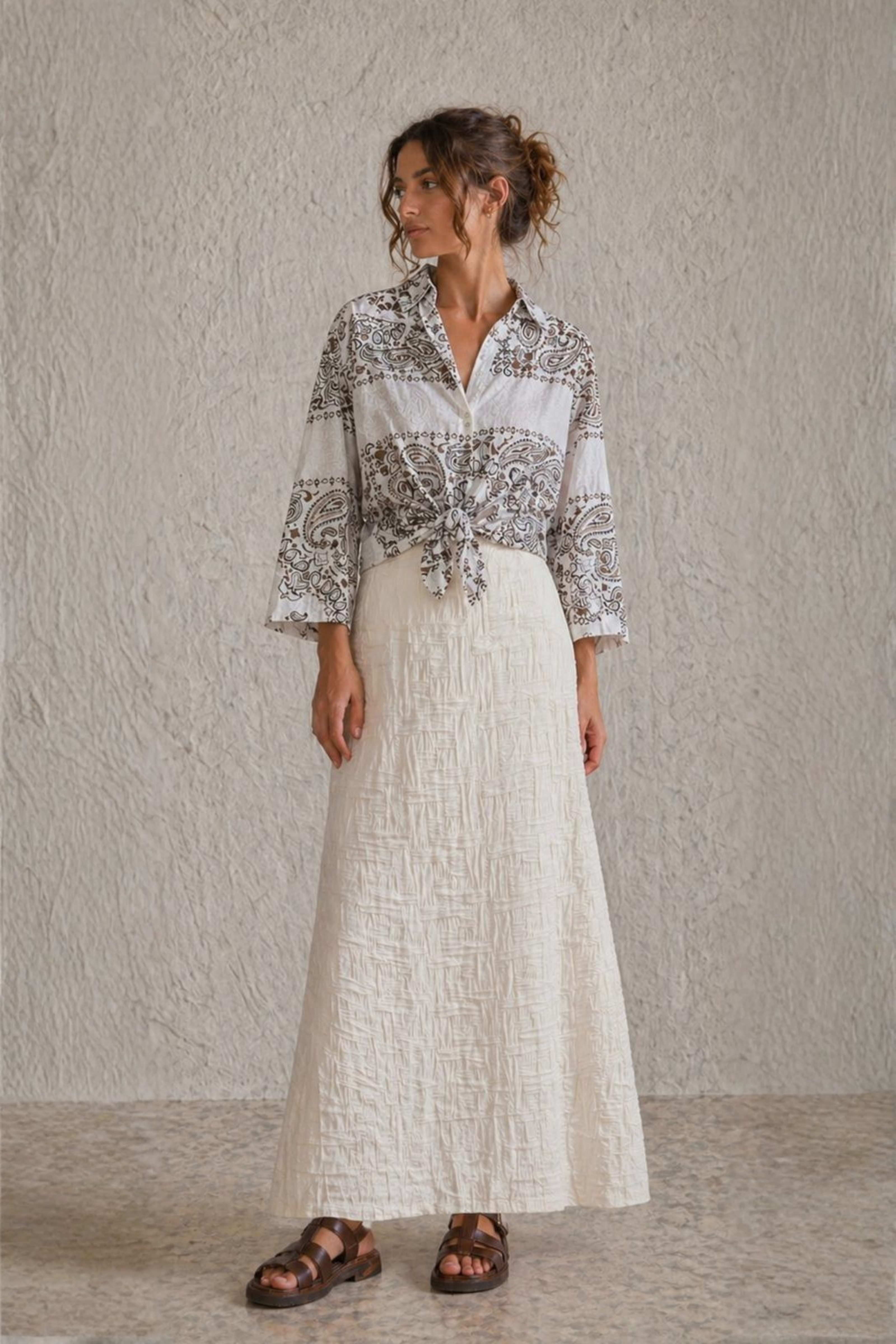 Nadine Cream Maxi Skirt