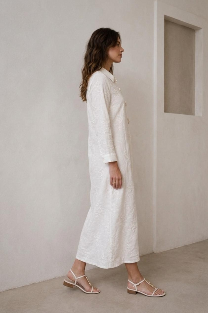 Sofia Embroidered Shirt Dress