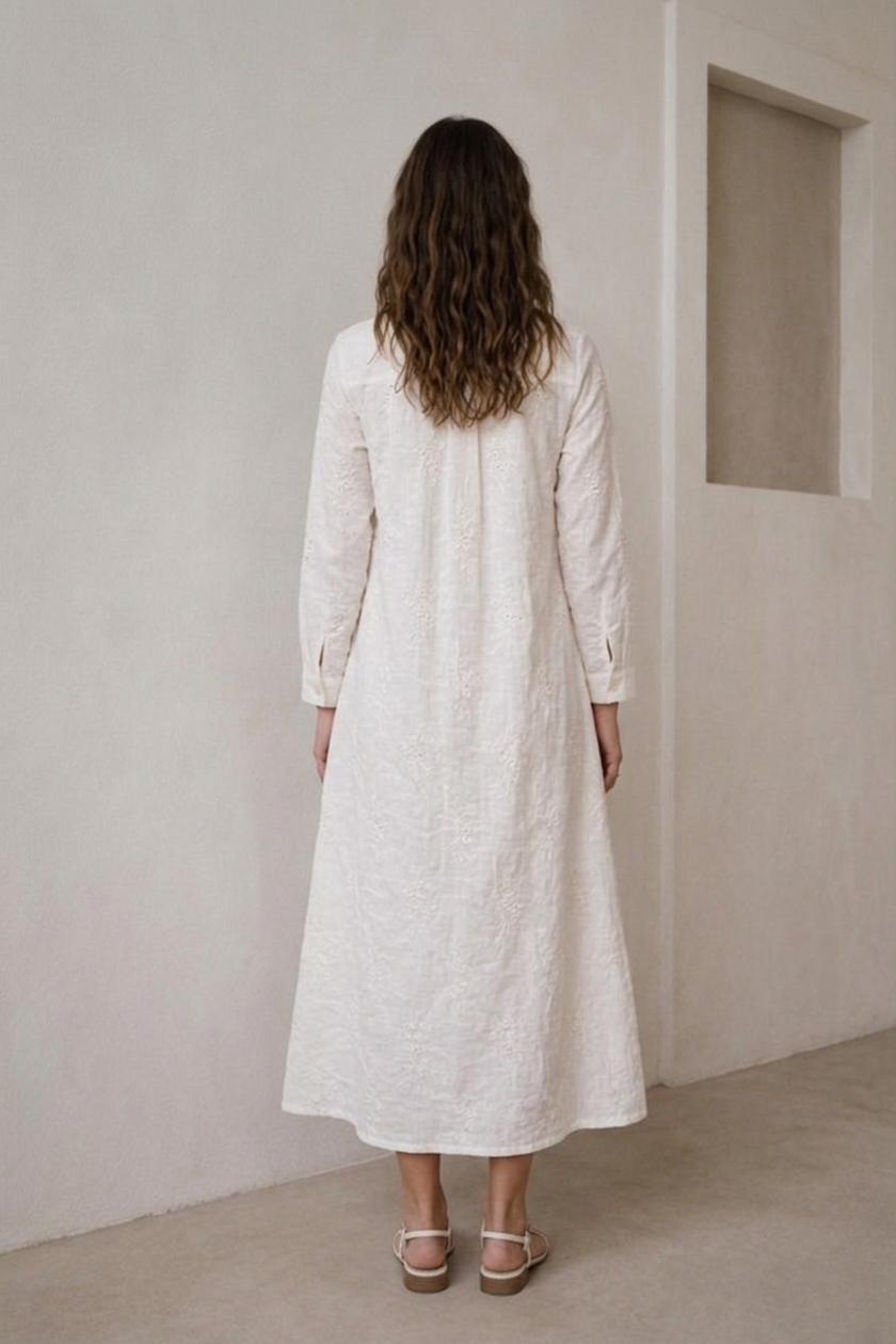 Sofia Embroidered Shirt Dress