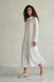 Amira Embroidered White Shirt Dress