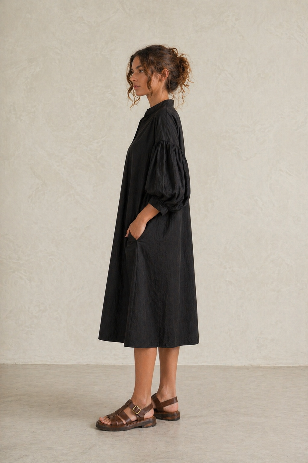 Vicky Black Oversized Shirt Dress