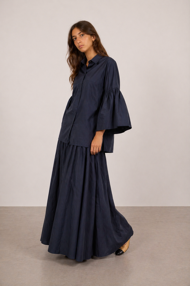 Missa Cotton Set – Brown & Navy Blue