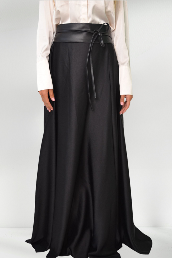 MAYA Satin maxi skirt