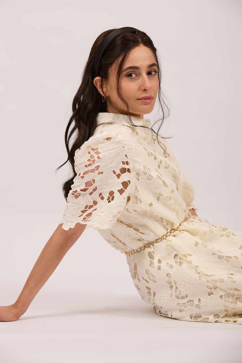 Leonie Lace Shirt Dress
