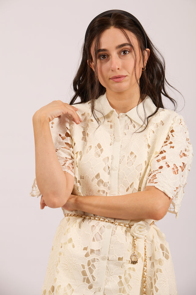 Leonie Lace Shirt Dress