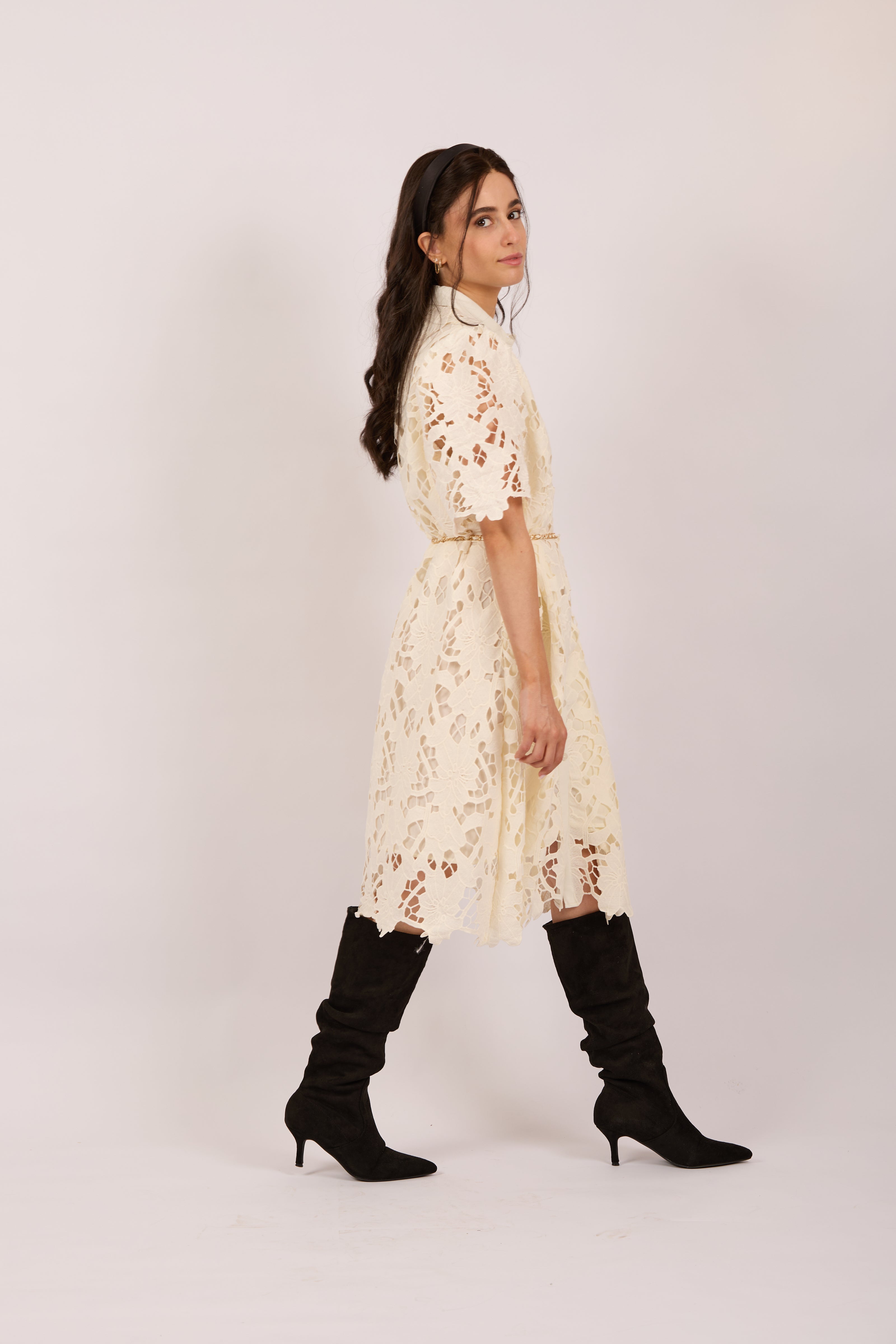 Leonie Lace Shirt Dress