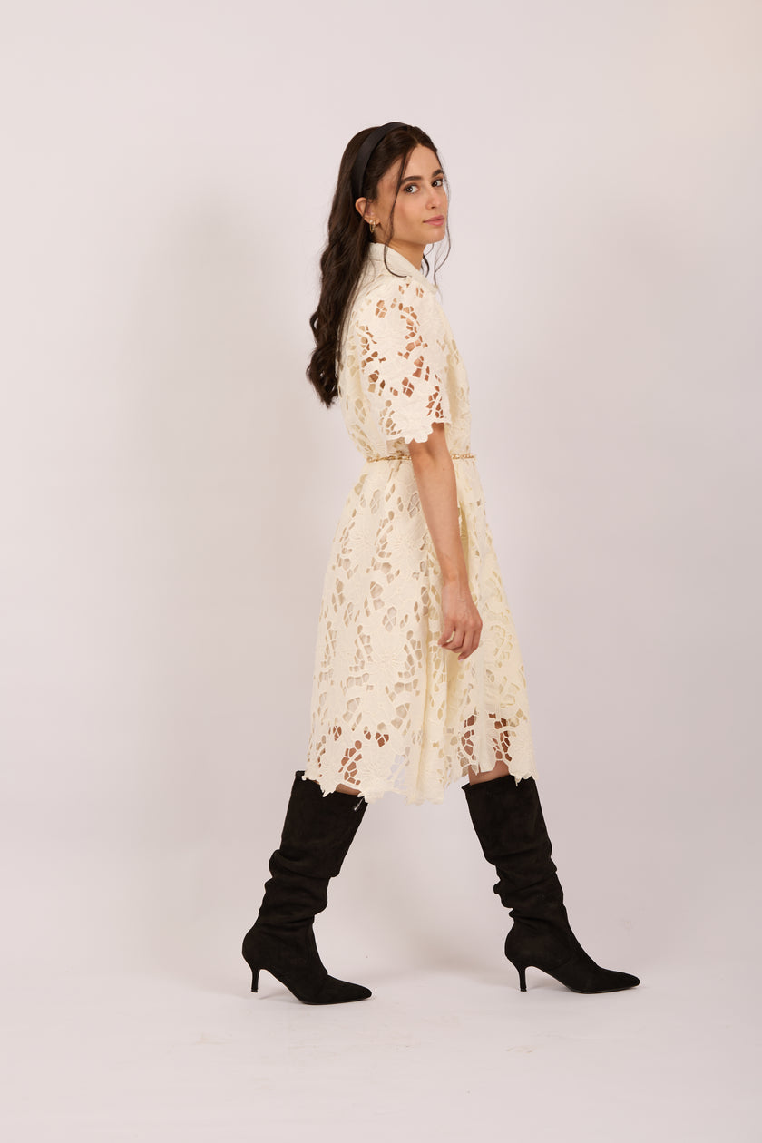 Leonie Lace Shirt Dress