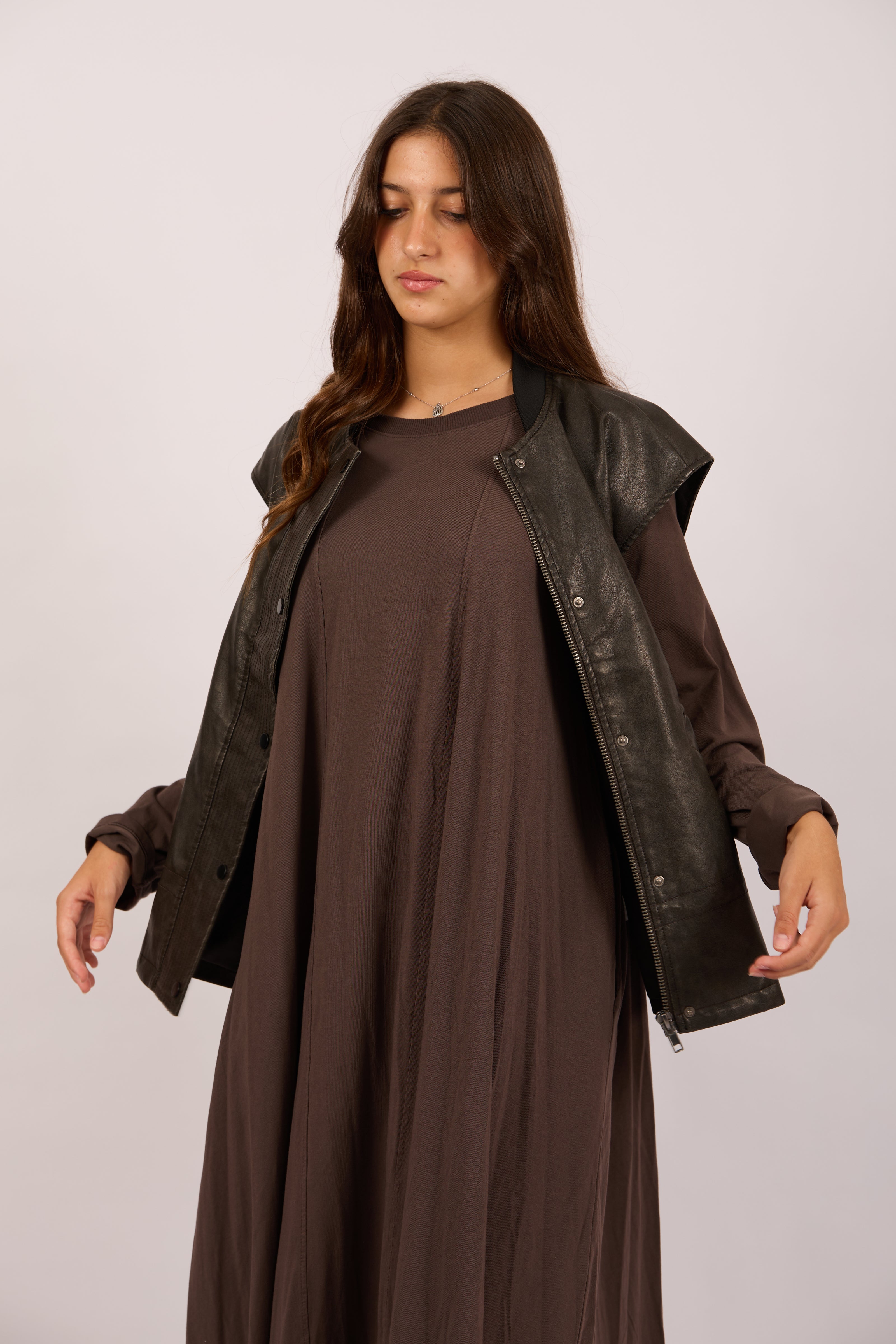 Minda Faux Leather Vest