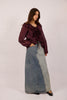 Clara Patch Denim Maxi Skirt
