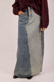 Clara Patch Denim Maxi Skirt