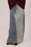 Clara Patch Denim Maxi Skirt