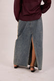 Clara Patch Denim Maxi Skirt