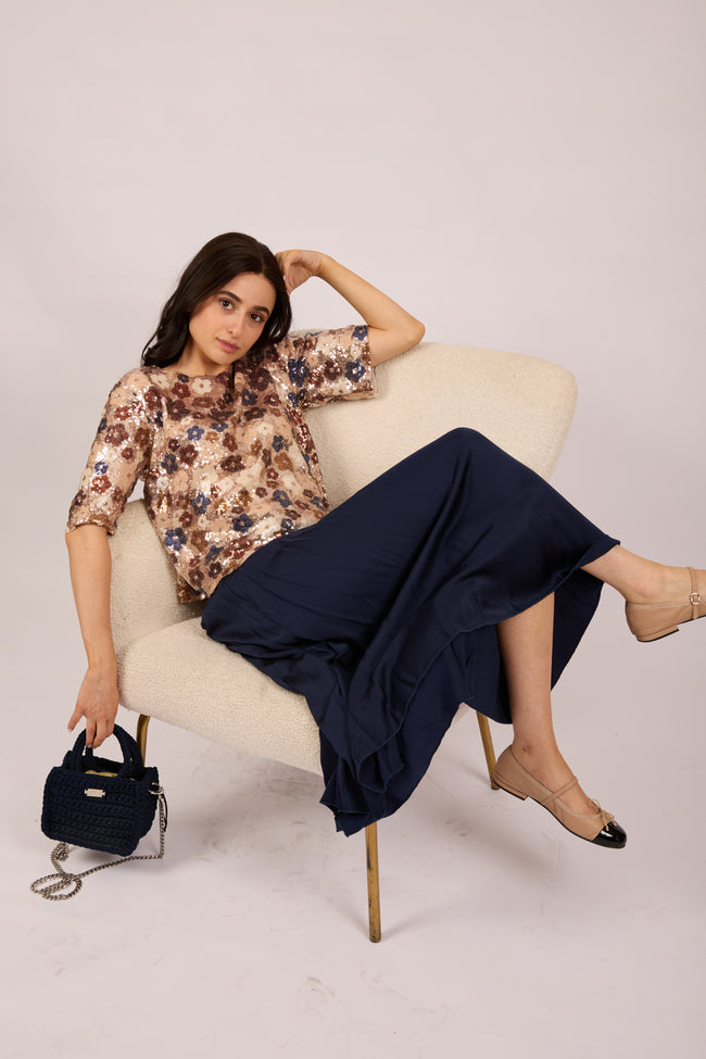 Flora Sequin Top