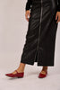 Lina Faux Leather Zip Maxi Skirt