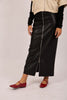 Lina Faux Leather Zip Maxi Skirt