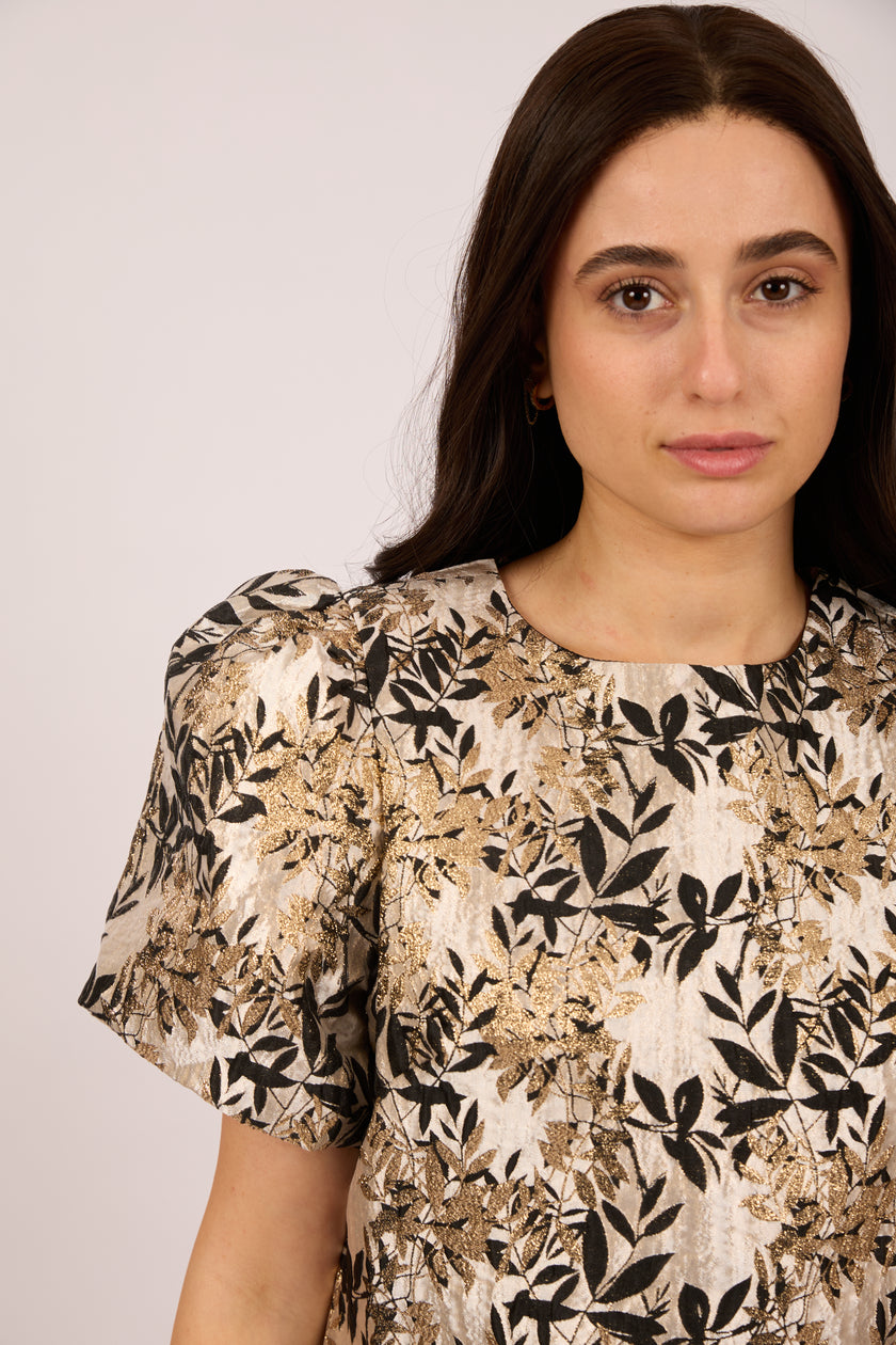 Ariana Metallic Jacquard Dress