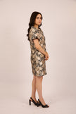 Ariana Metallic Jacquard Dress