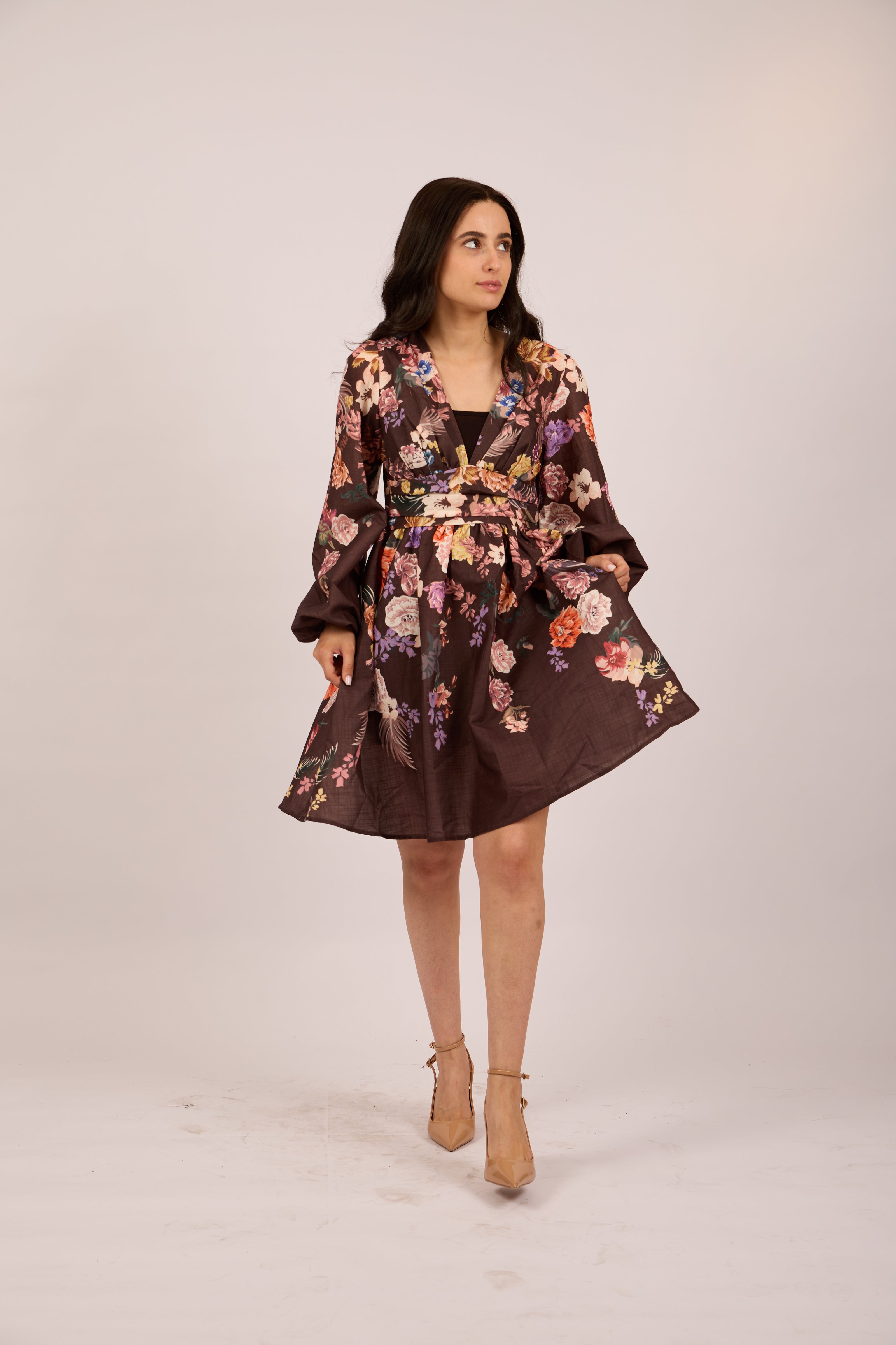 Flora Print Midi Dress