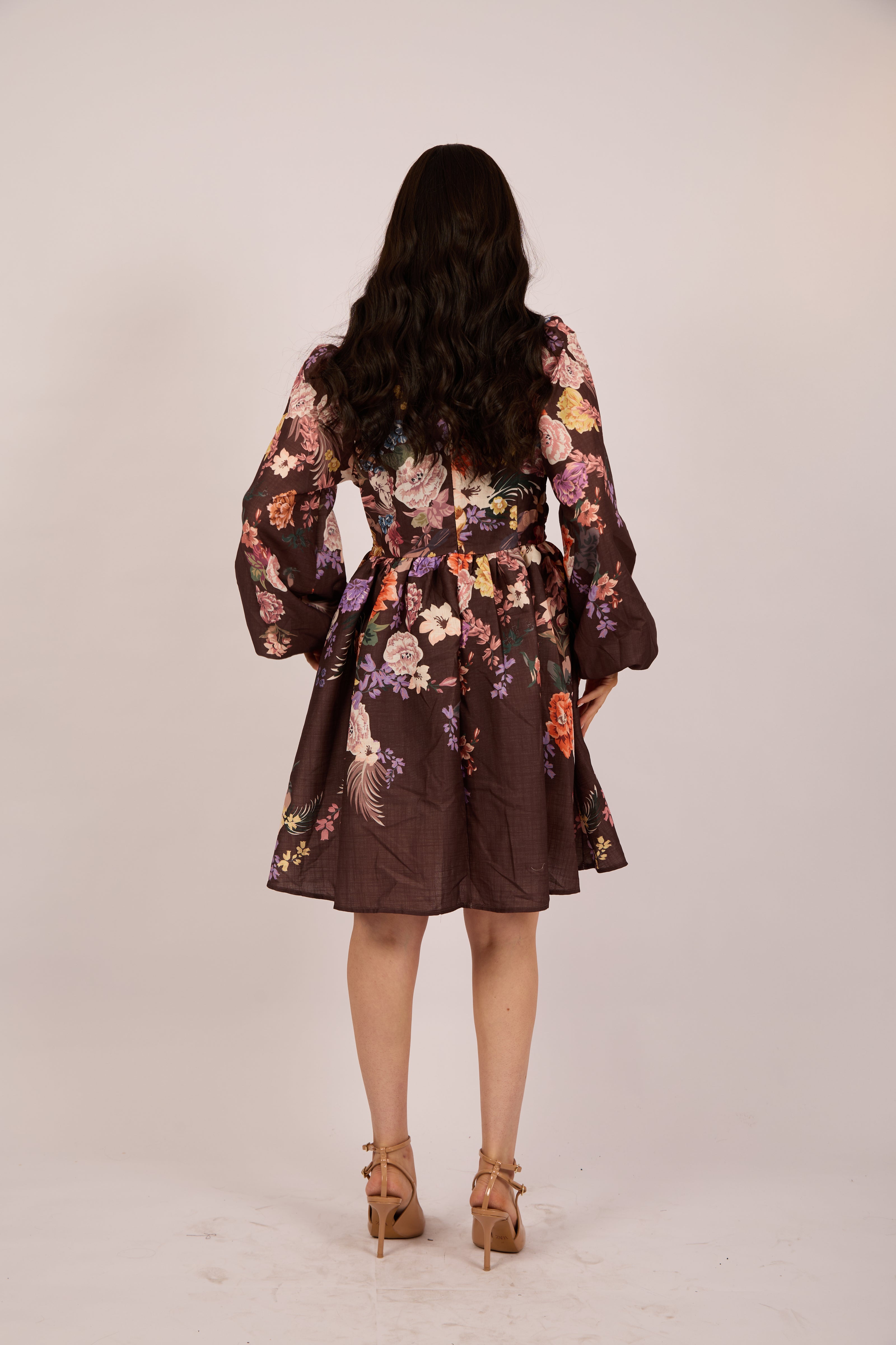 Flora Print Midi Dress