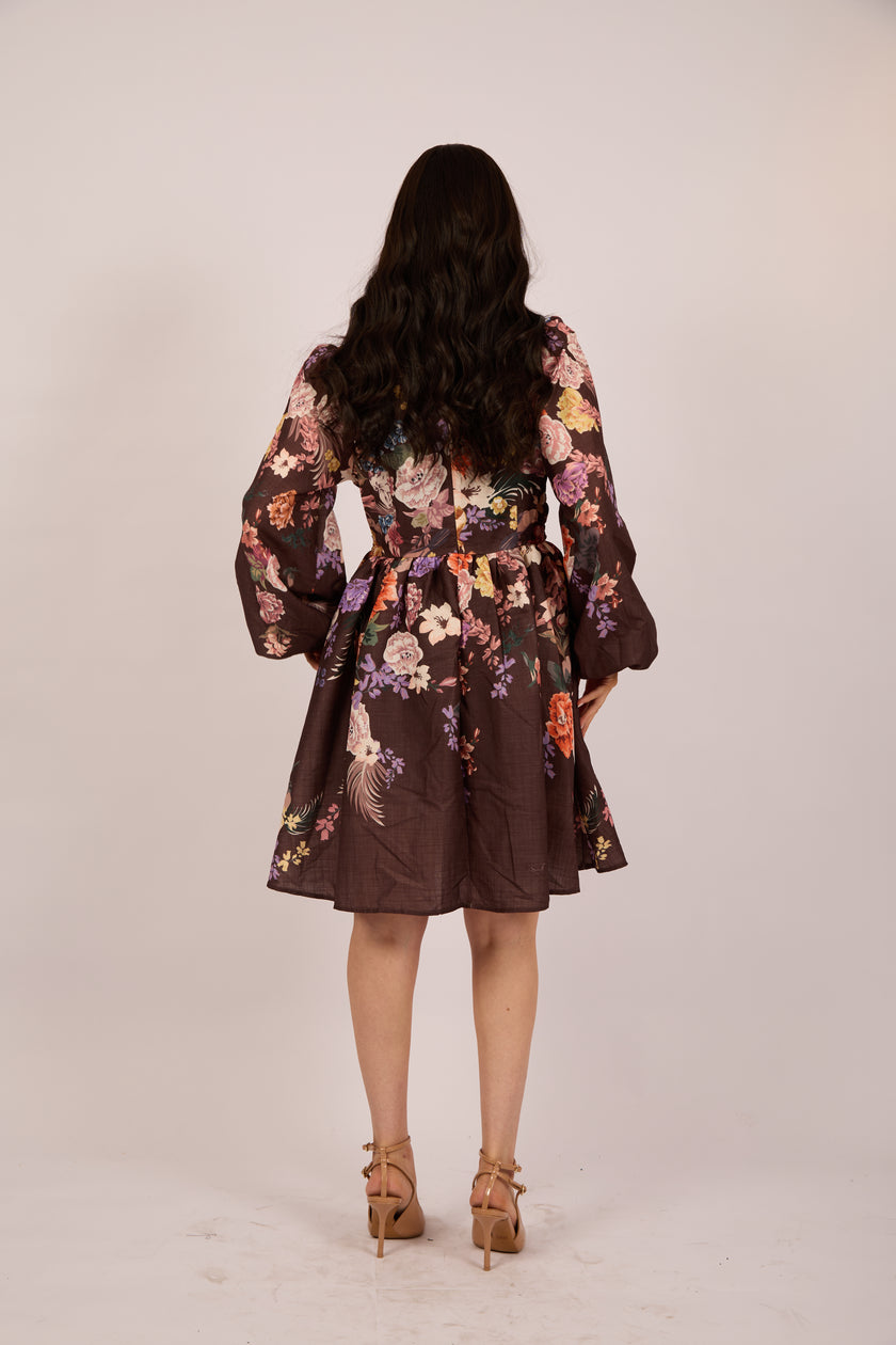 Flora Print Midi Dress