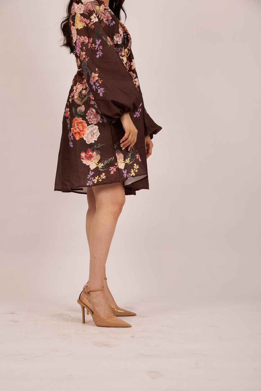 Flora Print Midi Dress