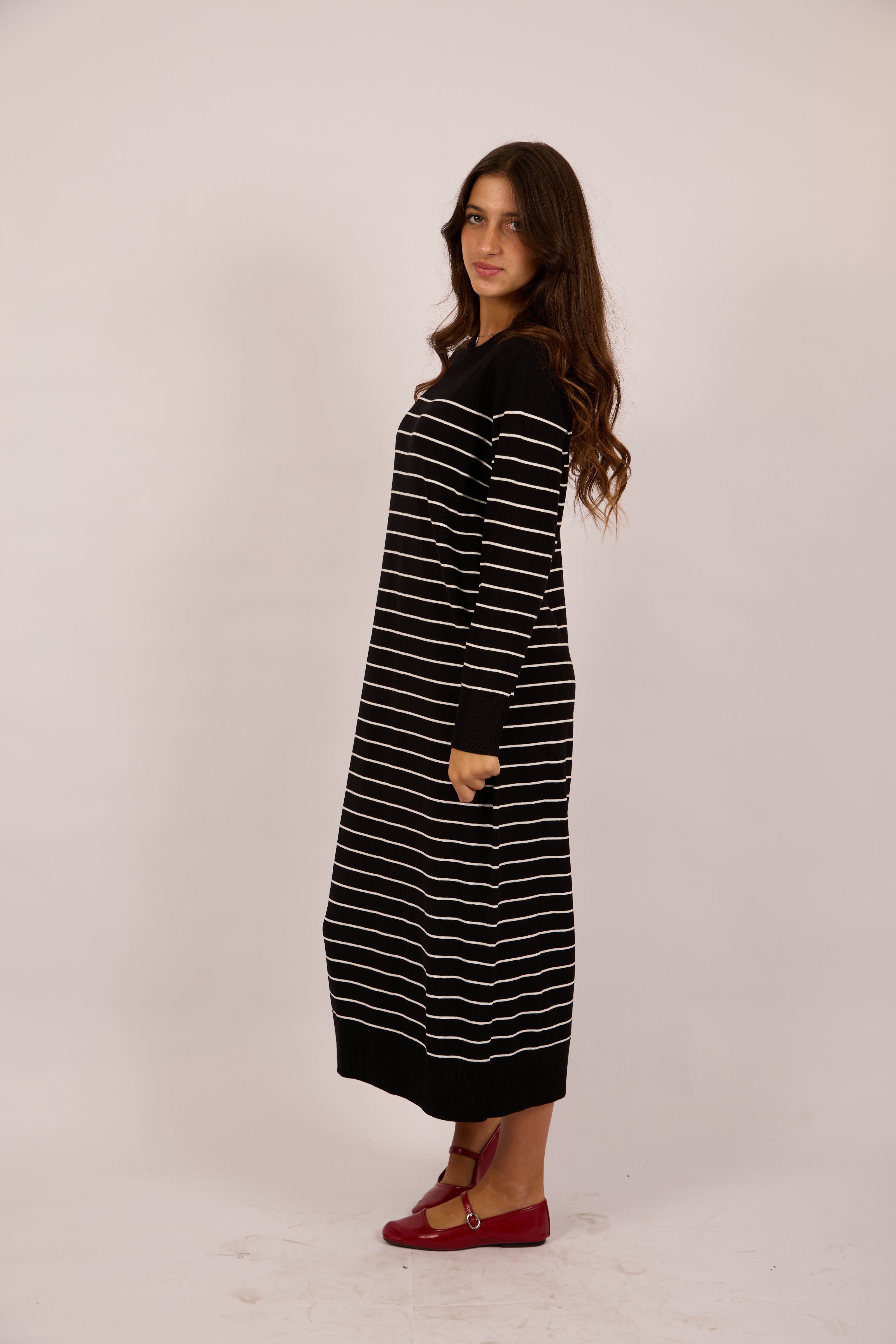 Nora Striped Knit Maxi Dress