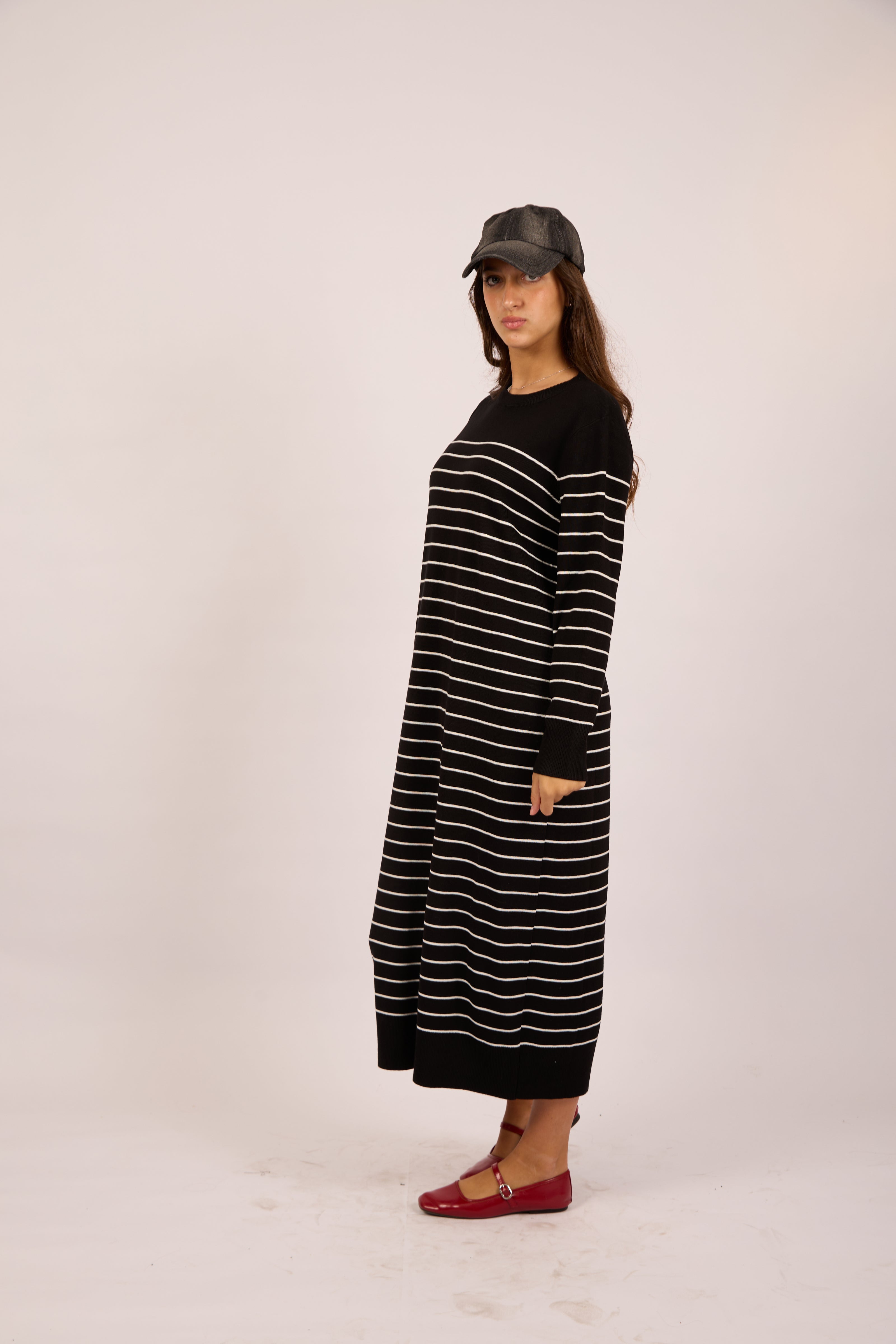 Nora Striped Knit Maxi Dress
