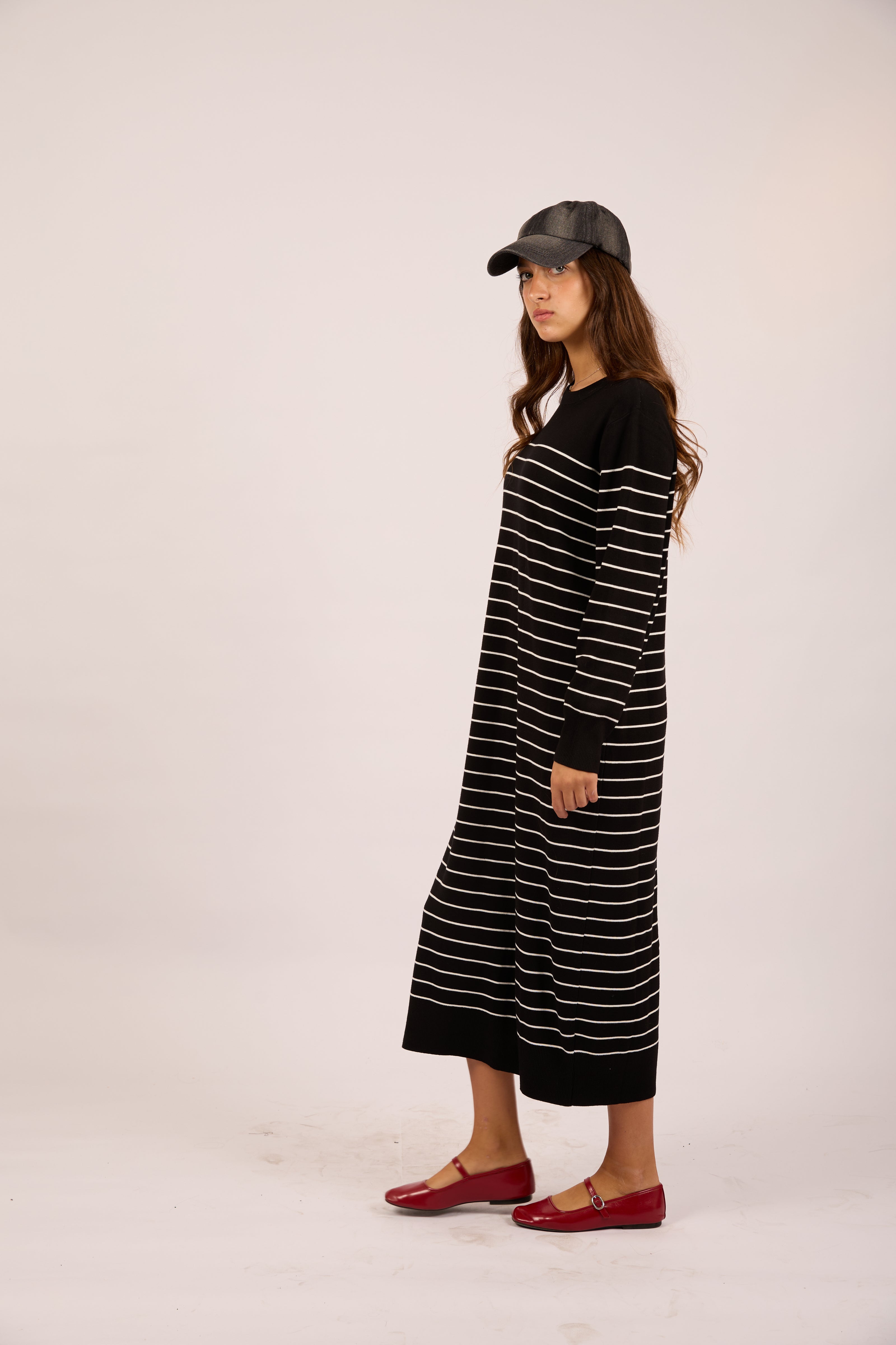 Nora Striped Knit Maxi Dress