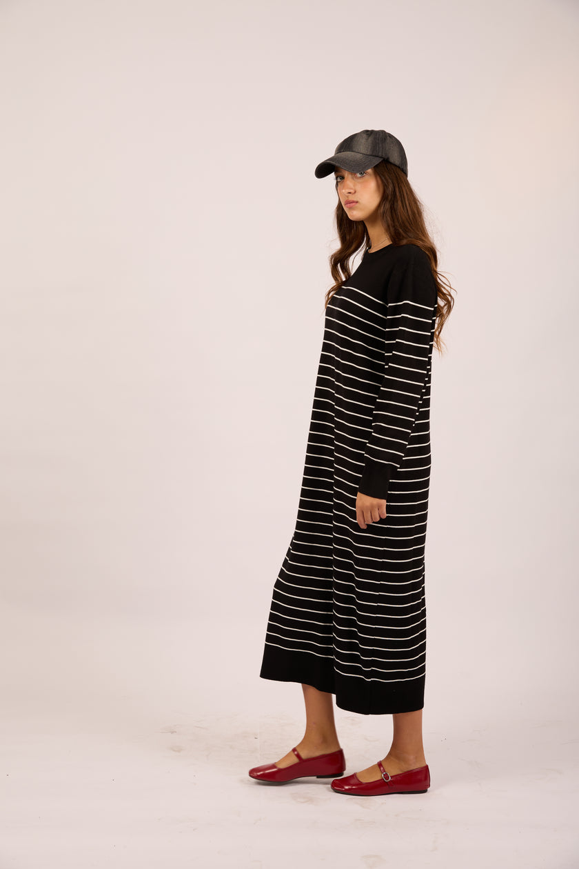 Nora Striped Knit Maxi Dress