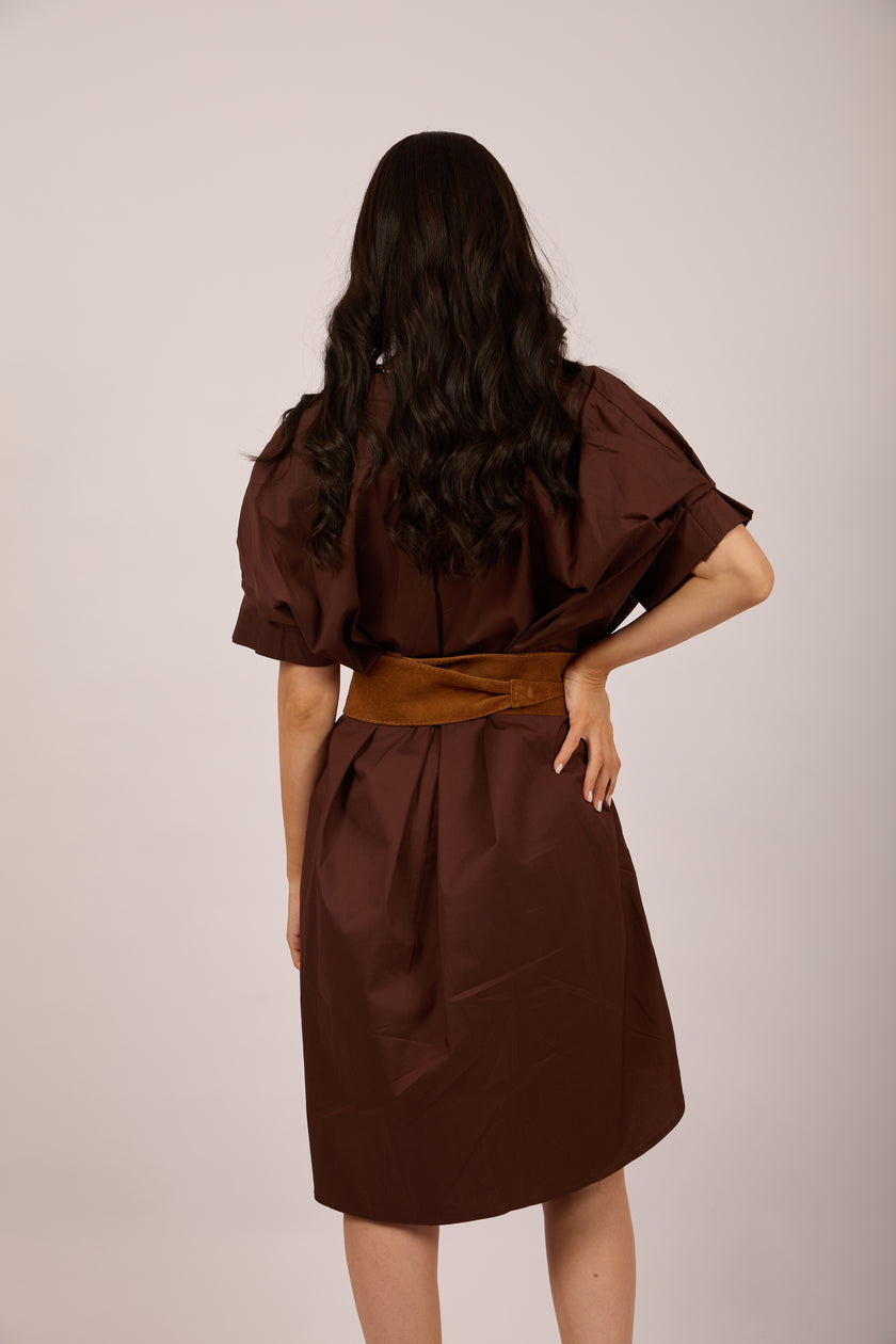 Ellia Poplin Midi Dress