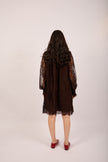 Mira Lace Midi Dress – Chocolate Brown