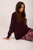 Ava Knit Pullover – Deep Burgundy/Pink