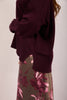 Ava Knit Pullover – Deep Burgundy/Pink