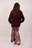 Ava Knit Pullover – Deep Burgundy/Pink