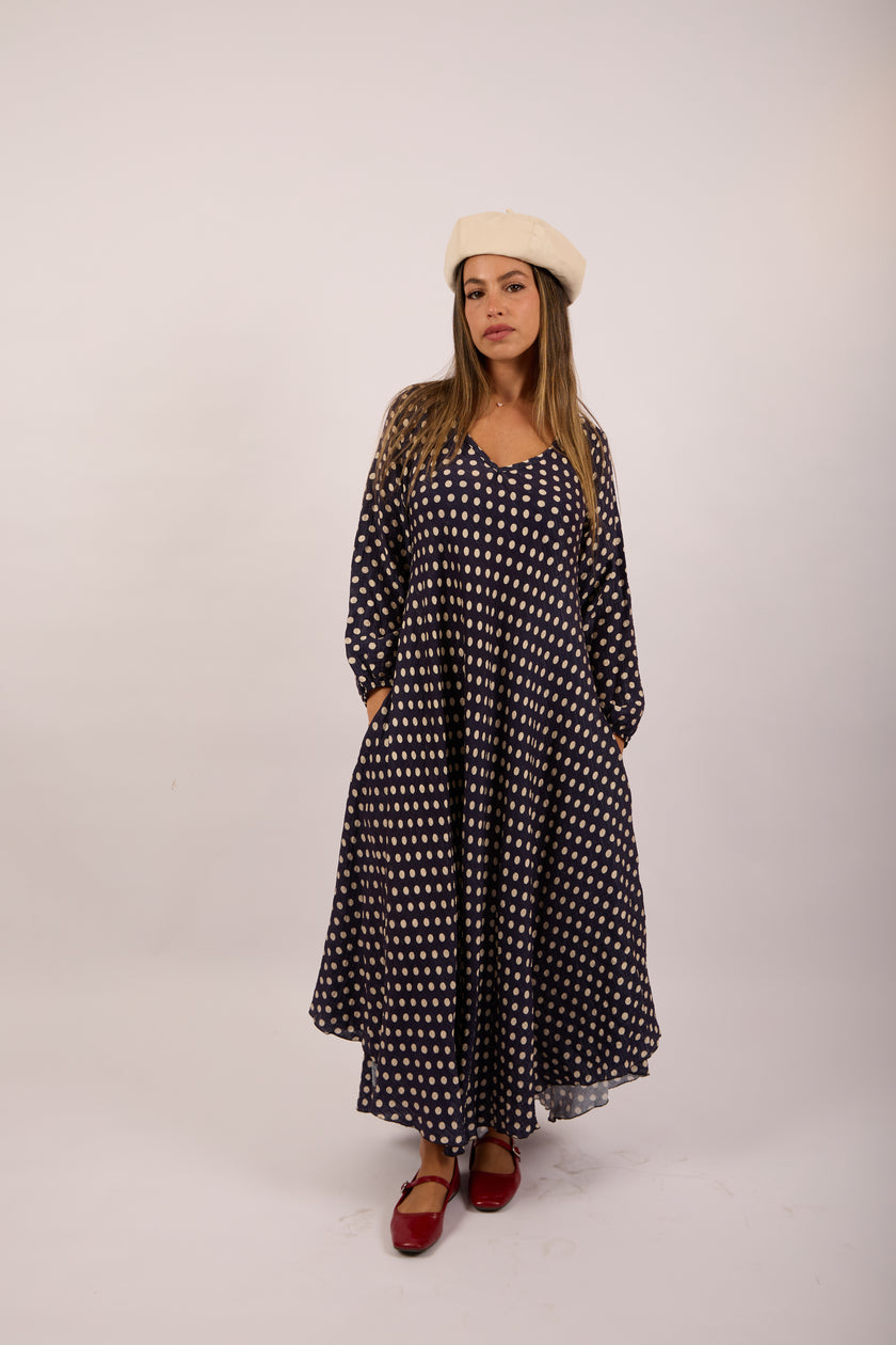 Lea Polka Dot Maxi Dress