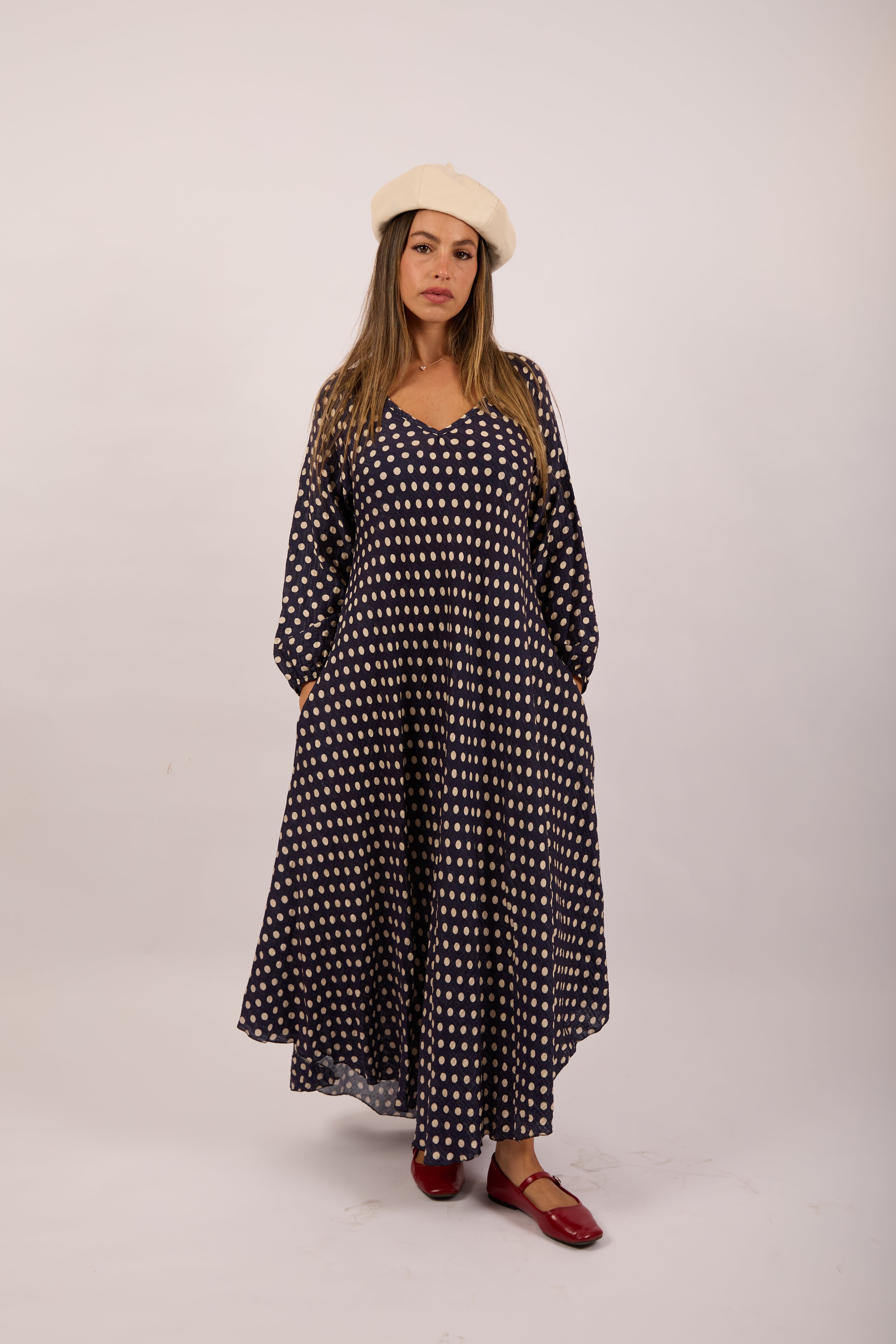 Lea Polka Dot Maxi Dress
