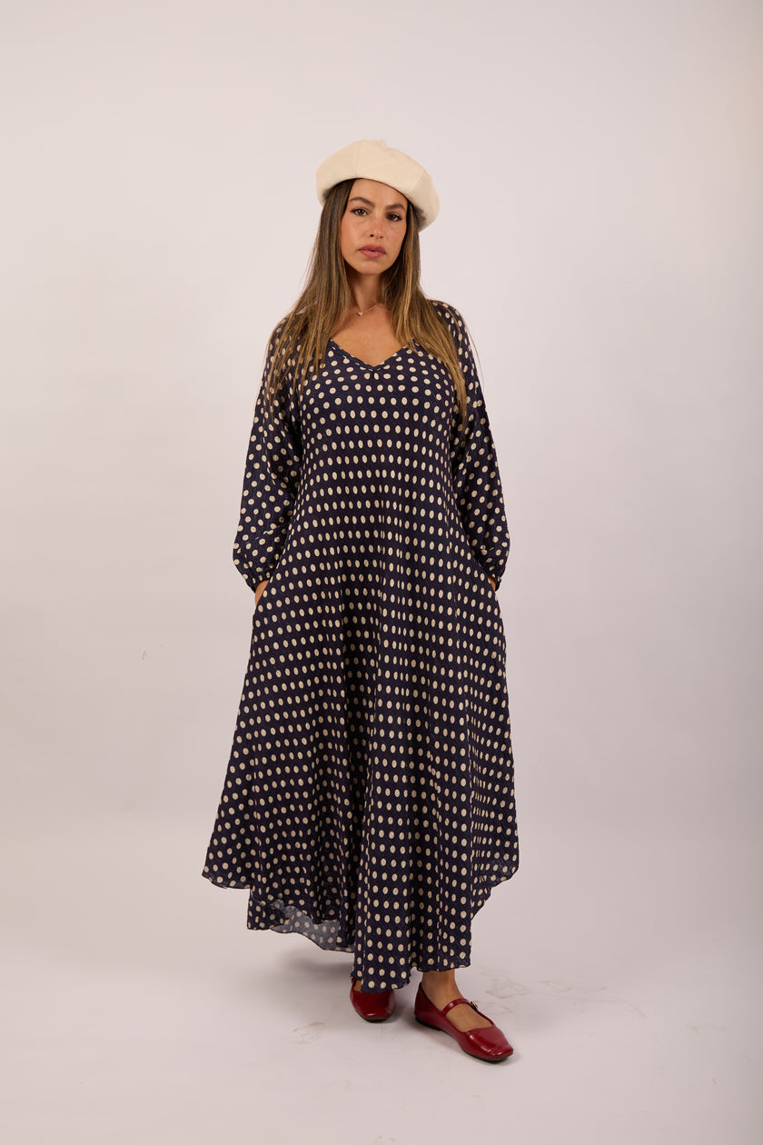 Lea Polka Dot Maxi Dress