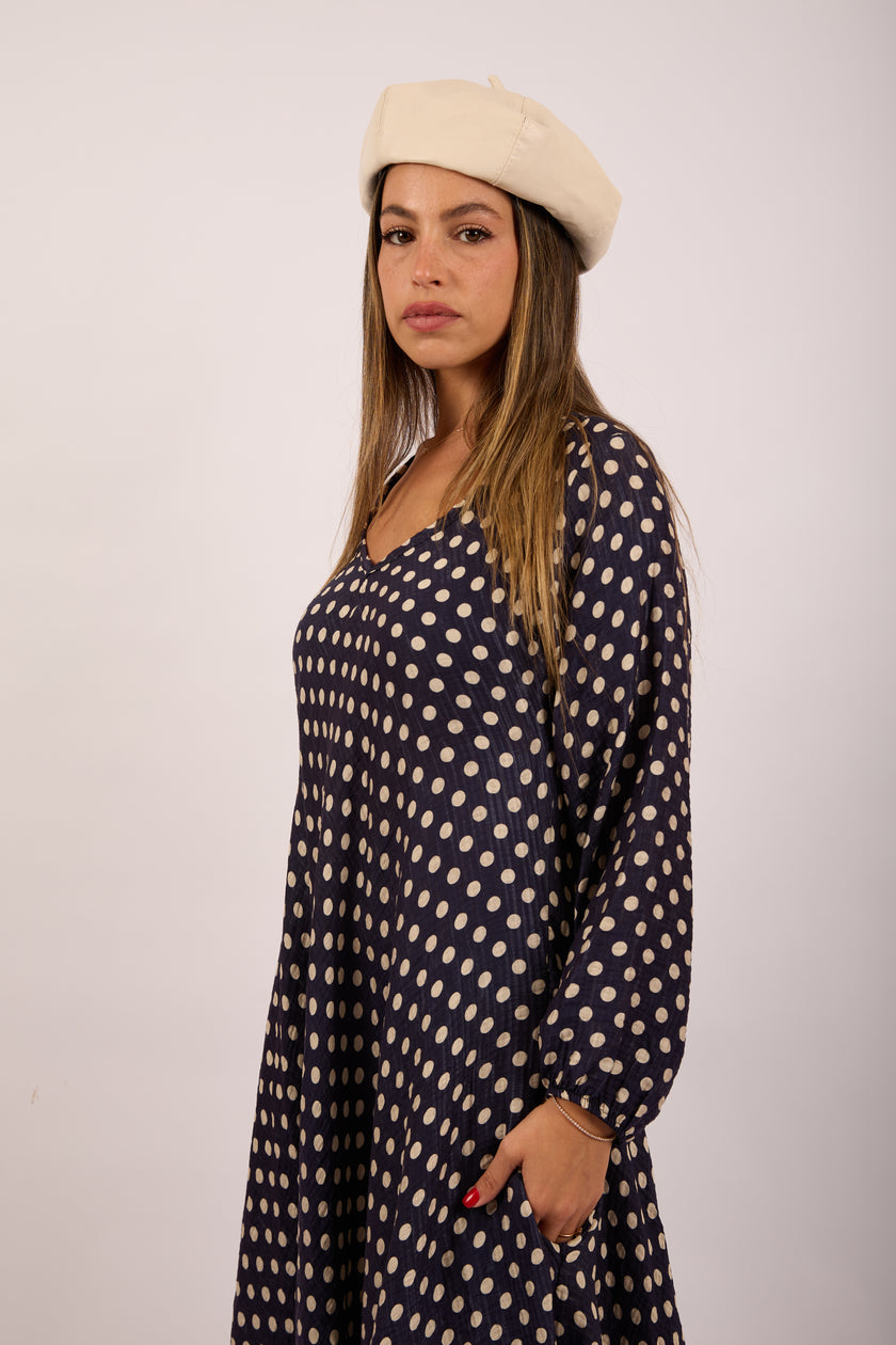 Lea Polka Dot Maxi Dress