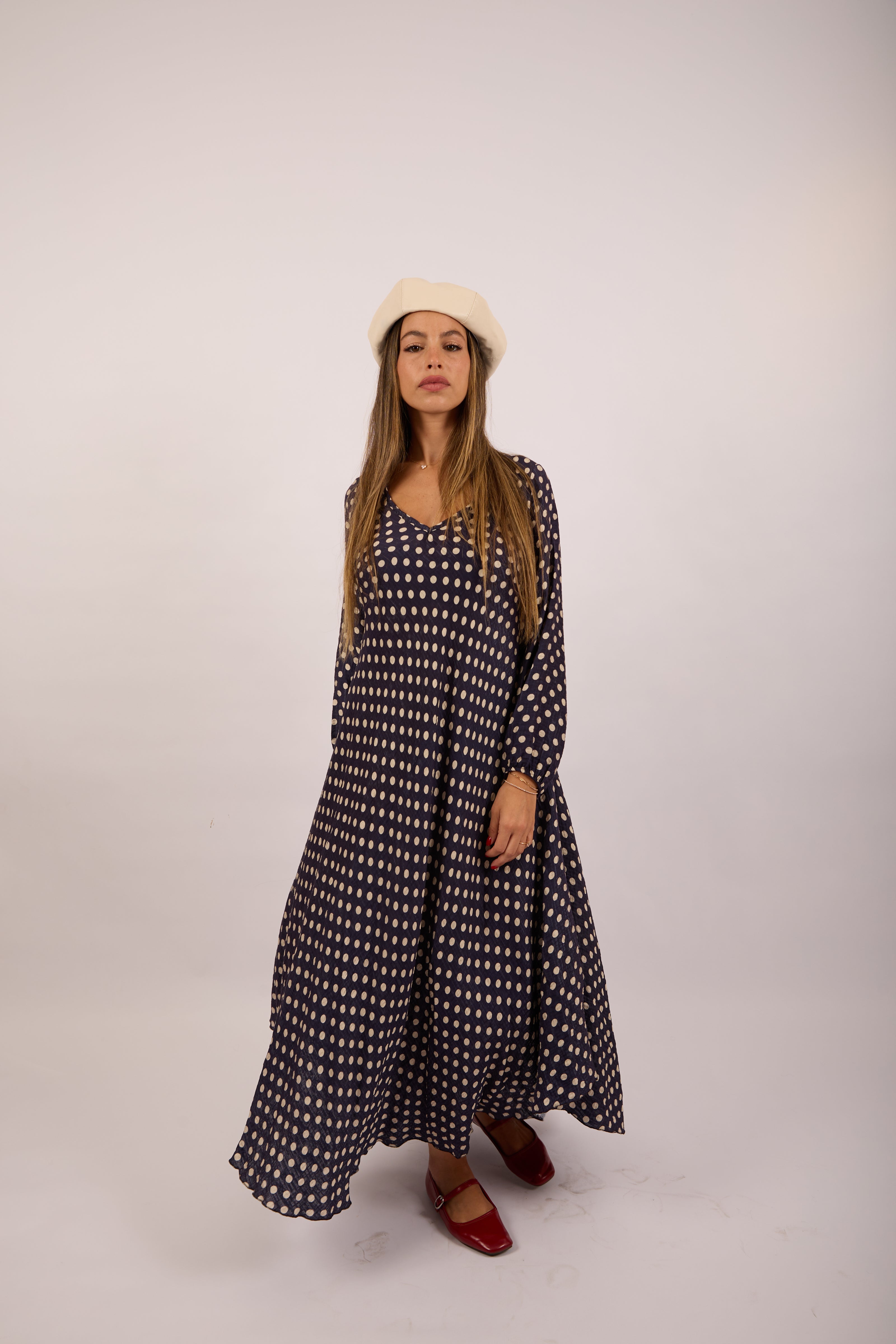 Lea Polka Dot Maxi Dress
