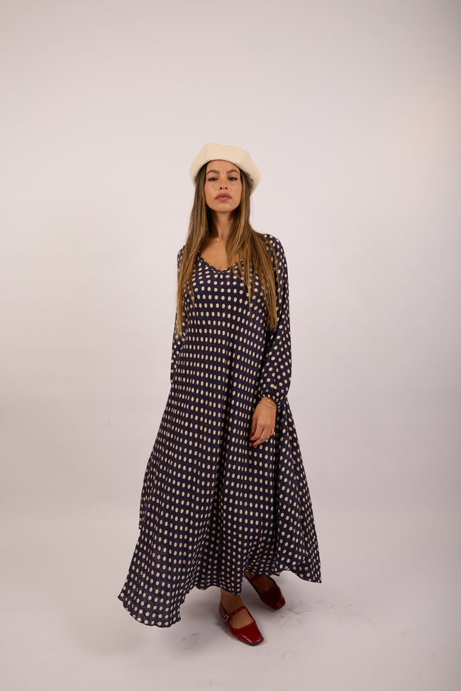 Lea Polka Dot Maxi Dress