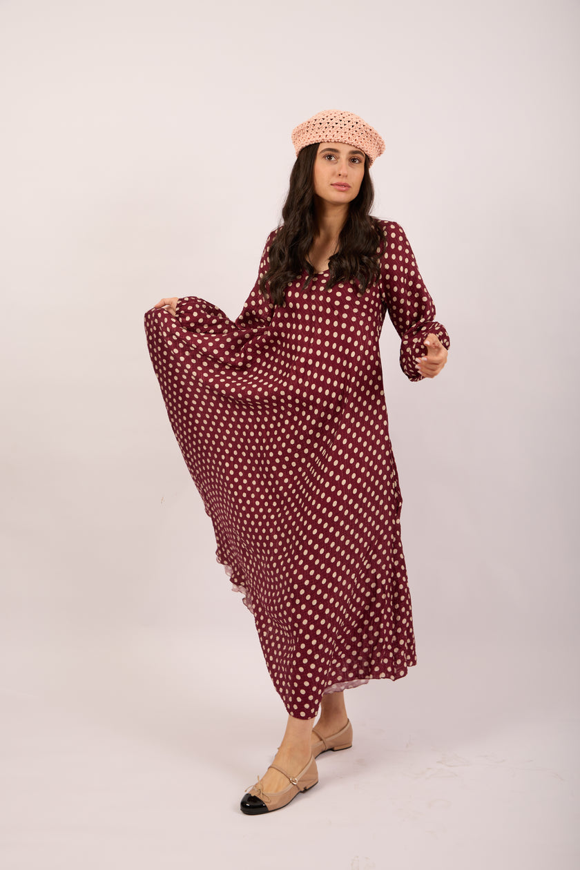 Lea Polka Dot Maxi Dress