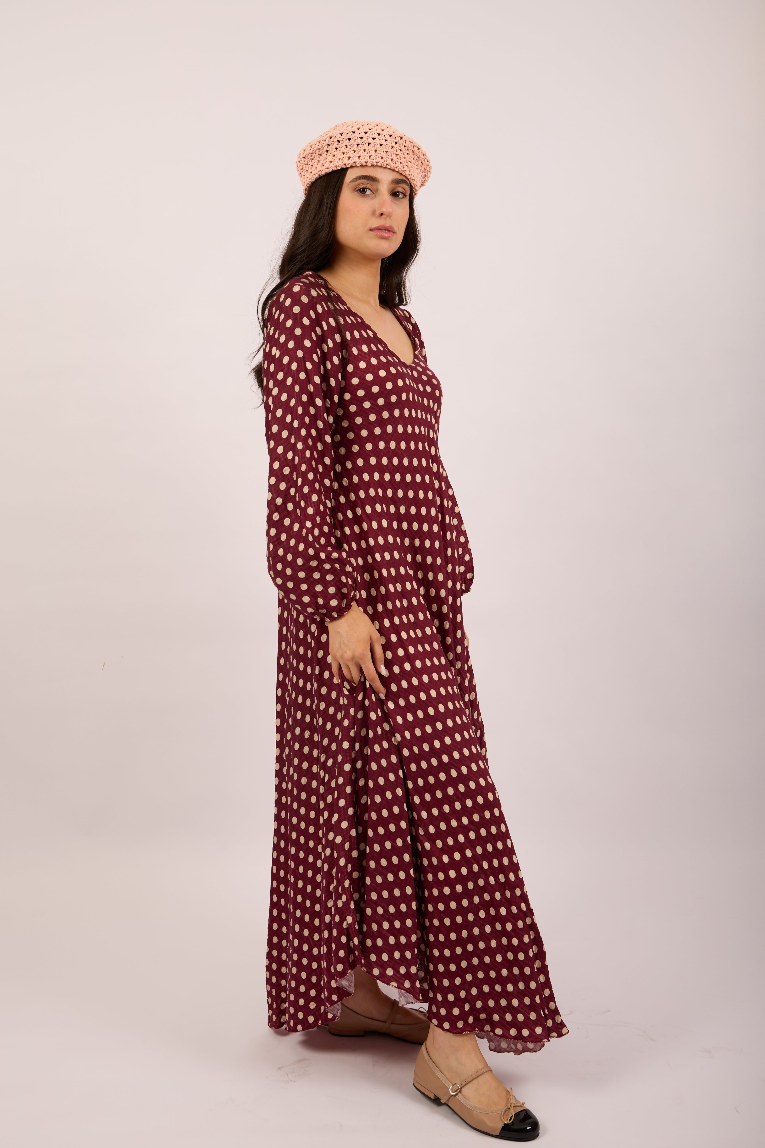 Lea Polka Dot Maxi Dress