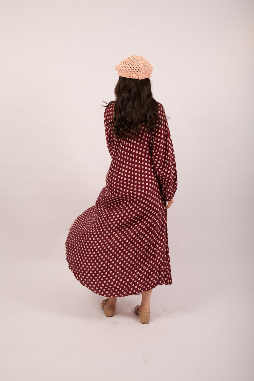 Lea Polka Dot Maxi Dress