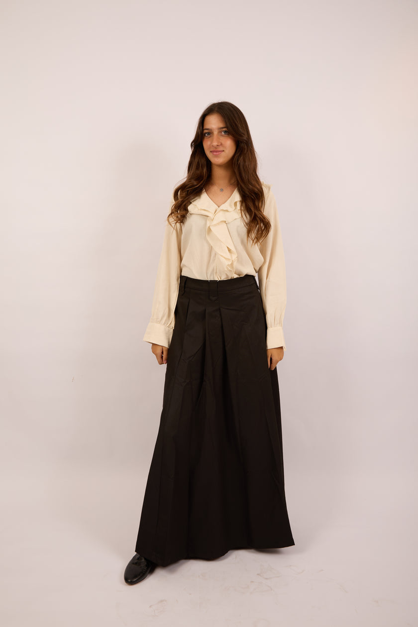 Clara Ruffle Blouse – Cream