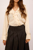 Clara Ruffle Blouse – Cream