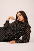 Mila Polka Dot Tie-Neck Dress