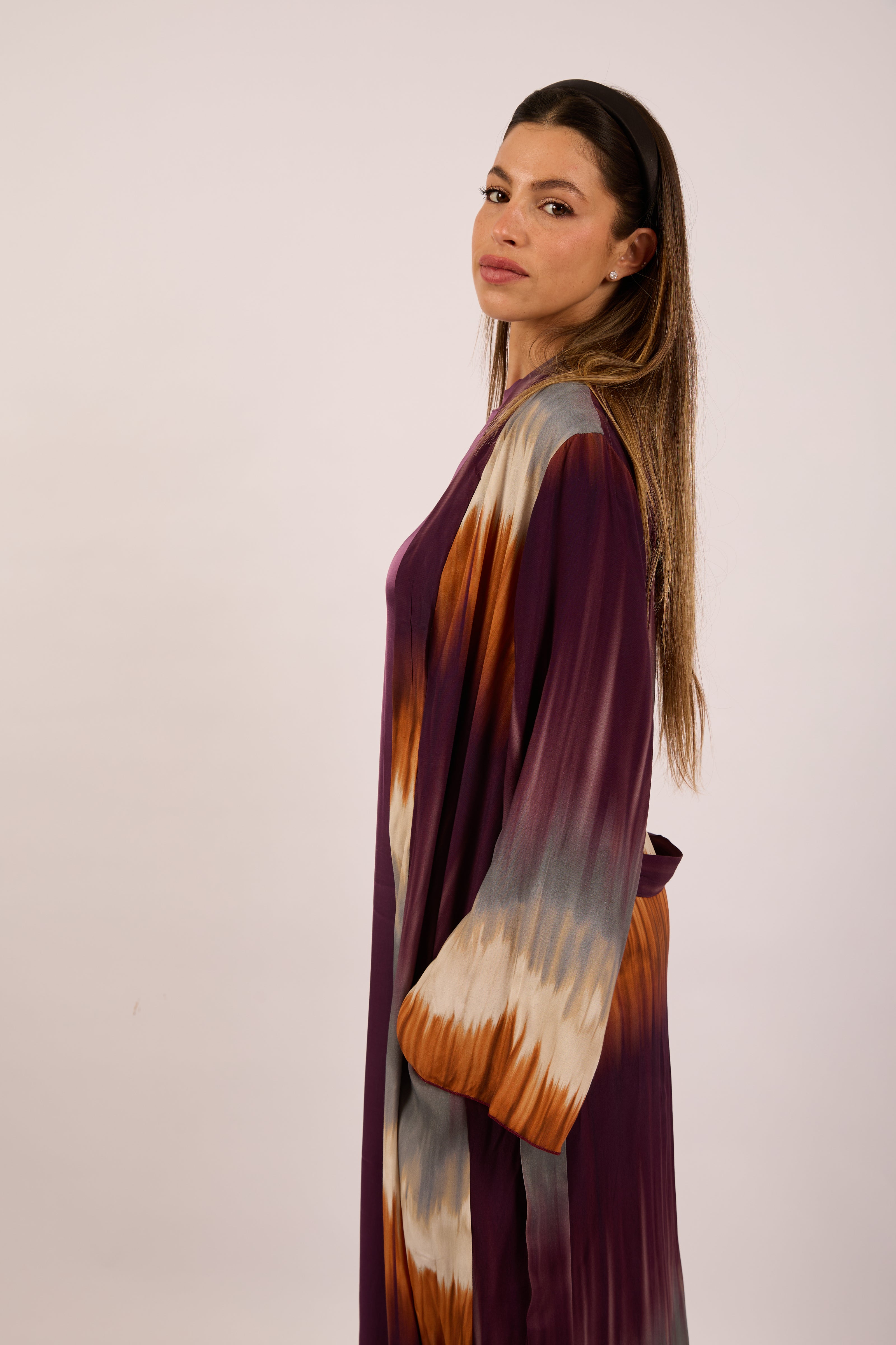 Layla Gradient Kimono – Plum & Caramel