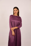 Luna Satin Maxi Dress – Plum